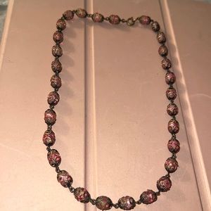 Antique 1930s Italian amethyst glass choker stunning piece beautiful detail ❤️